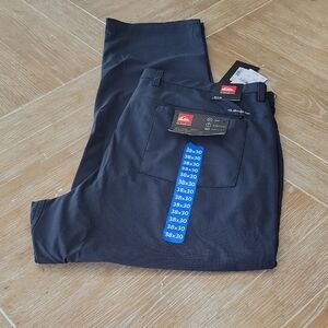 Quiksilver Men's Slim Fit Stretch Expandable Waist Navy Blue Pants 38x30 NWT